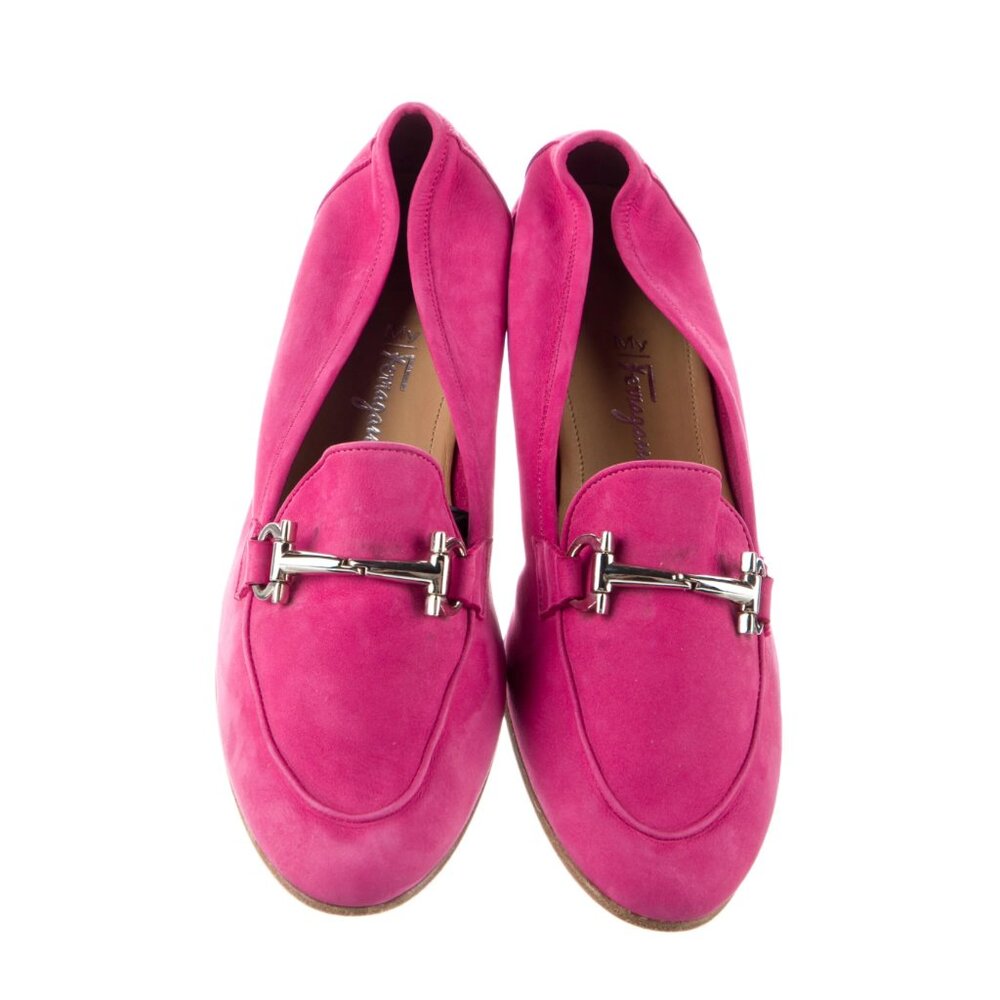 Salvatore Ferragamo Gancini Logo Suede Loafers